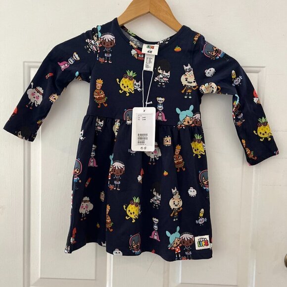 Toca Boca Life Collab Character Girls Video Game Jersey Dress Sz 2-4Y - Picture 2 of 6